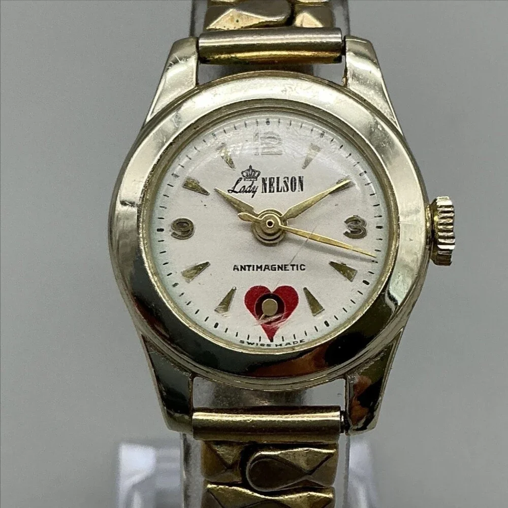 Vintage Nelson Lady Nelson Womens Watch 26mm Two Tone Antimagnetic Swiss